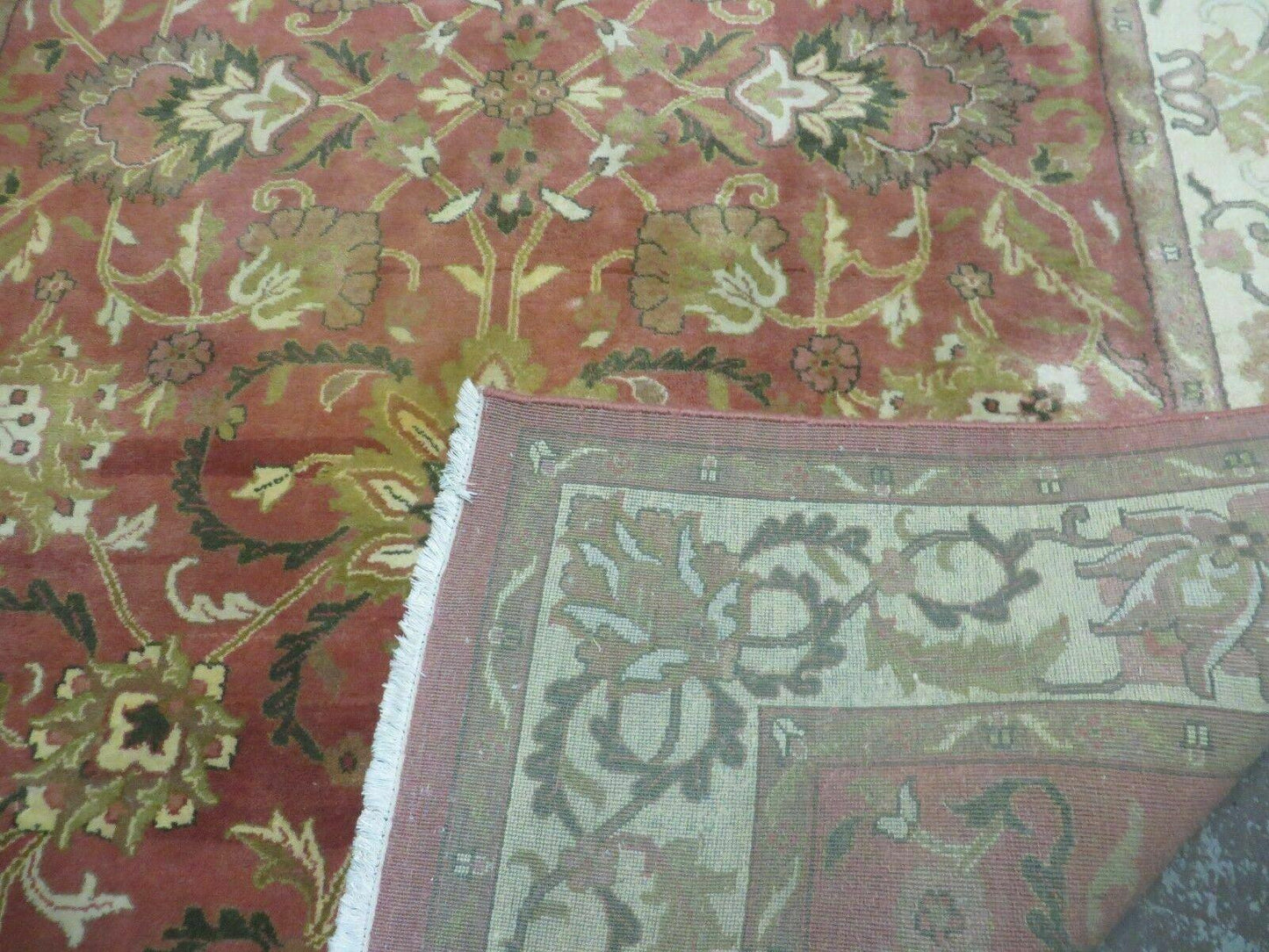6' X 9' Vintage Handmade Indian Floral Oriental Wool Rug Veg Dyes Nice
