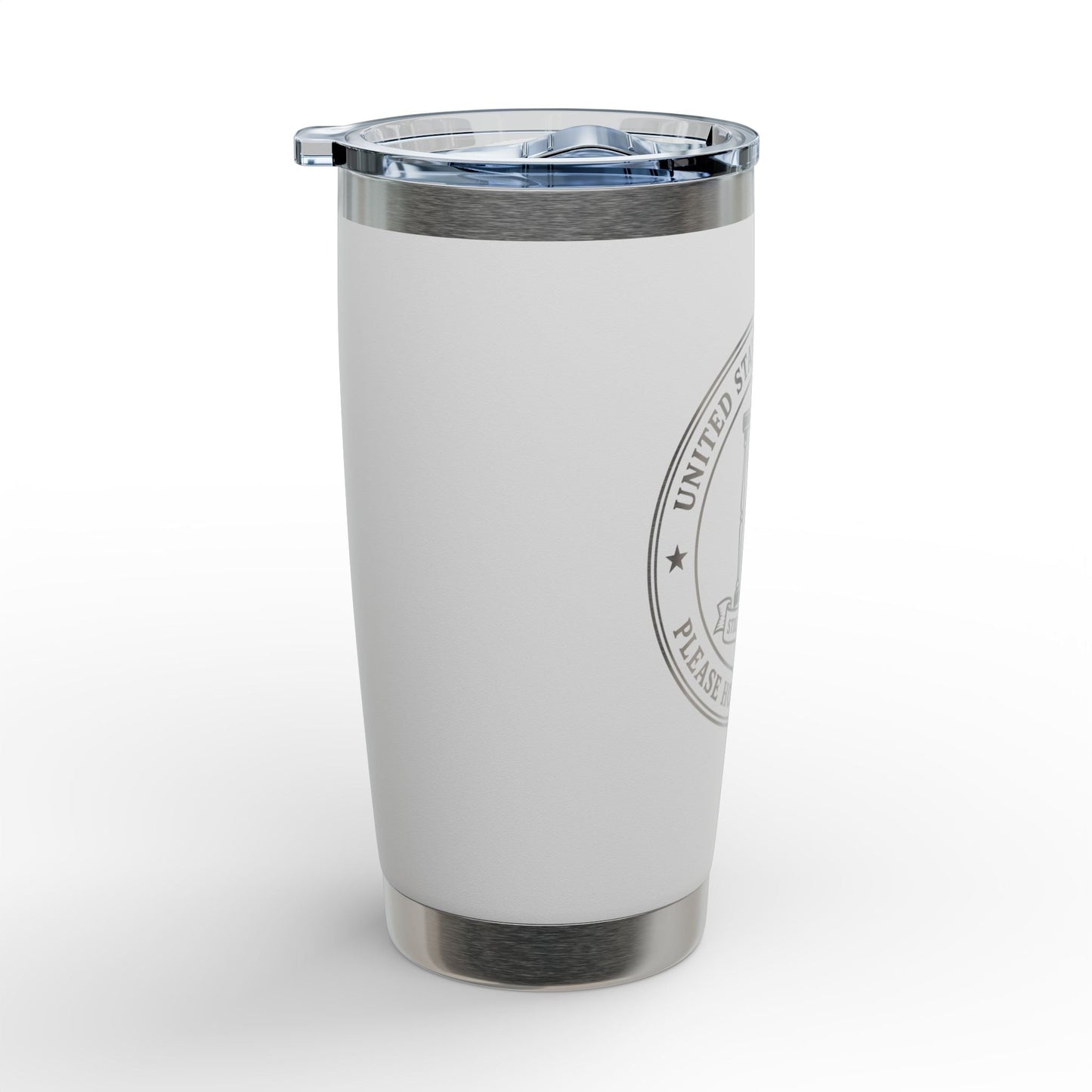 United States Government “Please Hold Indefinitely” Engraved 20oz Stainless Steel Tumbler