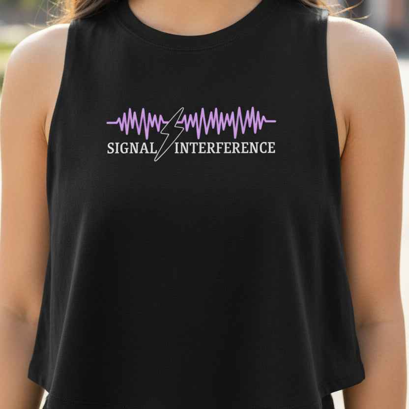 Signal Interference Crop Tank – Neurostatic Edition