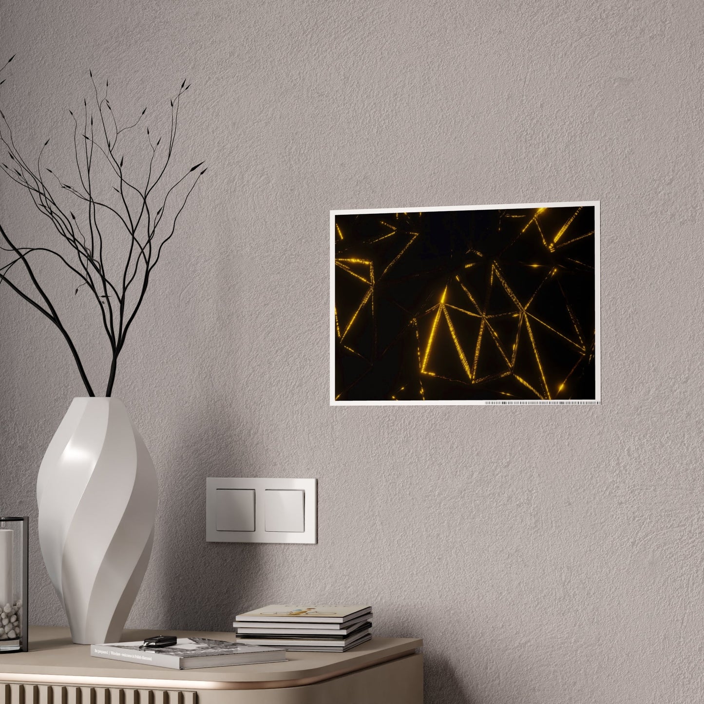 gold mountain frame [eagle vision] art print