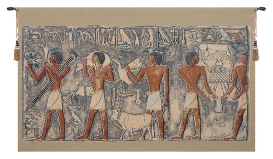 Saqqarah Blue Part I Belgian Tapestry Wall Art