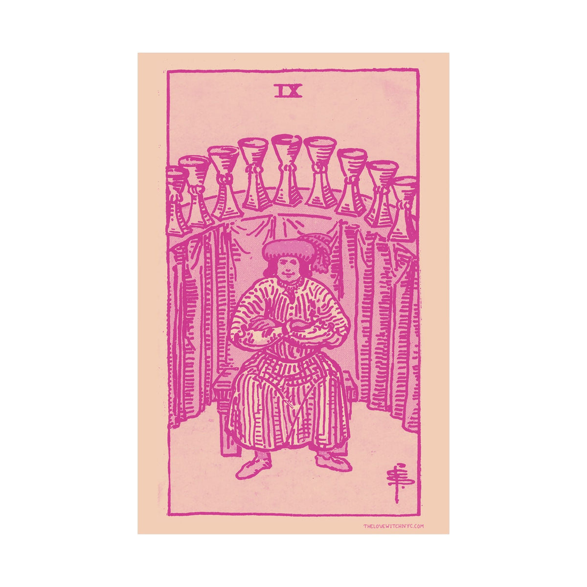 Nine of Cups Tarot Card Poster by The Love Witch