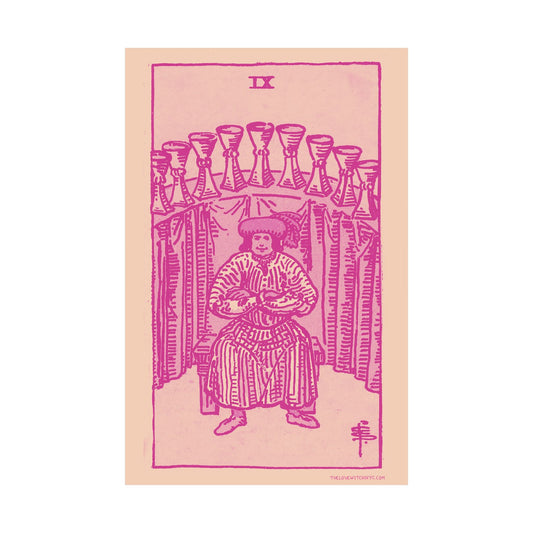 Nine of Cups Tarot Card Poster by The Love Witch