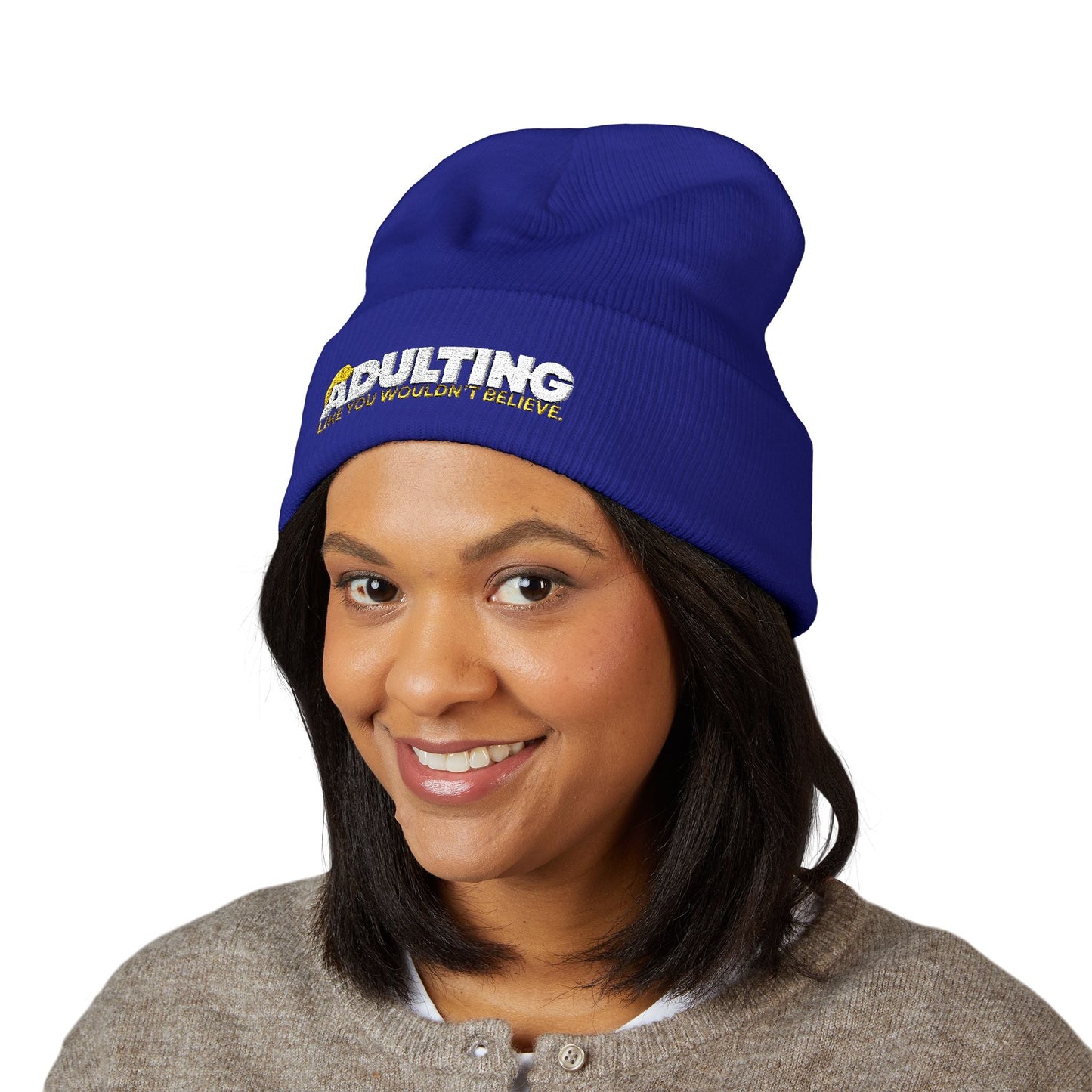 Adulting, Like You Wouldn’t Believe – Cuffed Knit Beanie