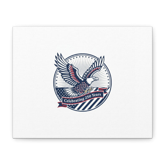 250th Anniversary Eagle Emblem Canvas | Semiquincentennial Americana