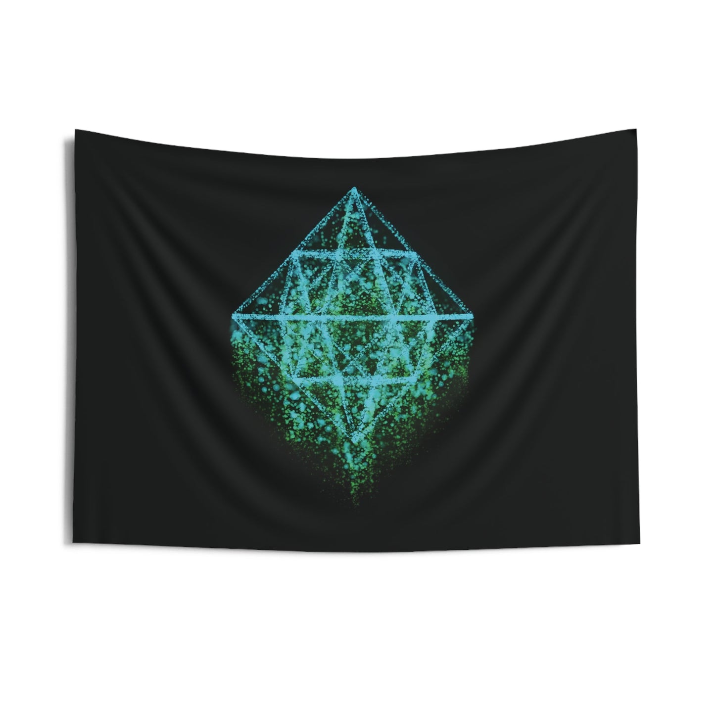 geometric vines: glitch structure [particle rainfall] art tapestry