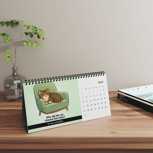 Cat Logic: Monthly Observations from a Higher Surface – 2026 Desk Calendar