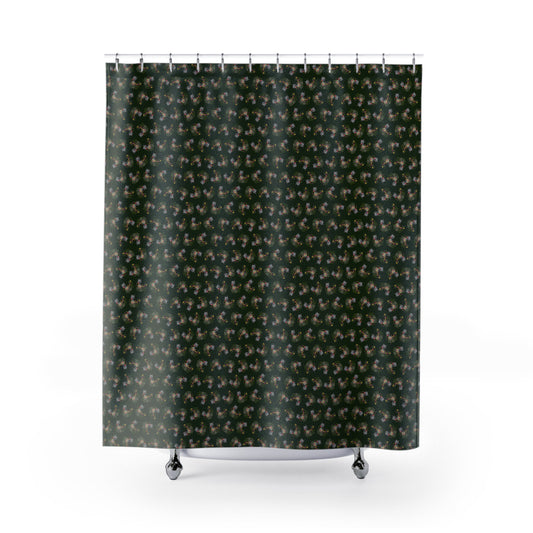 Cat Garden Night Shower Curtain