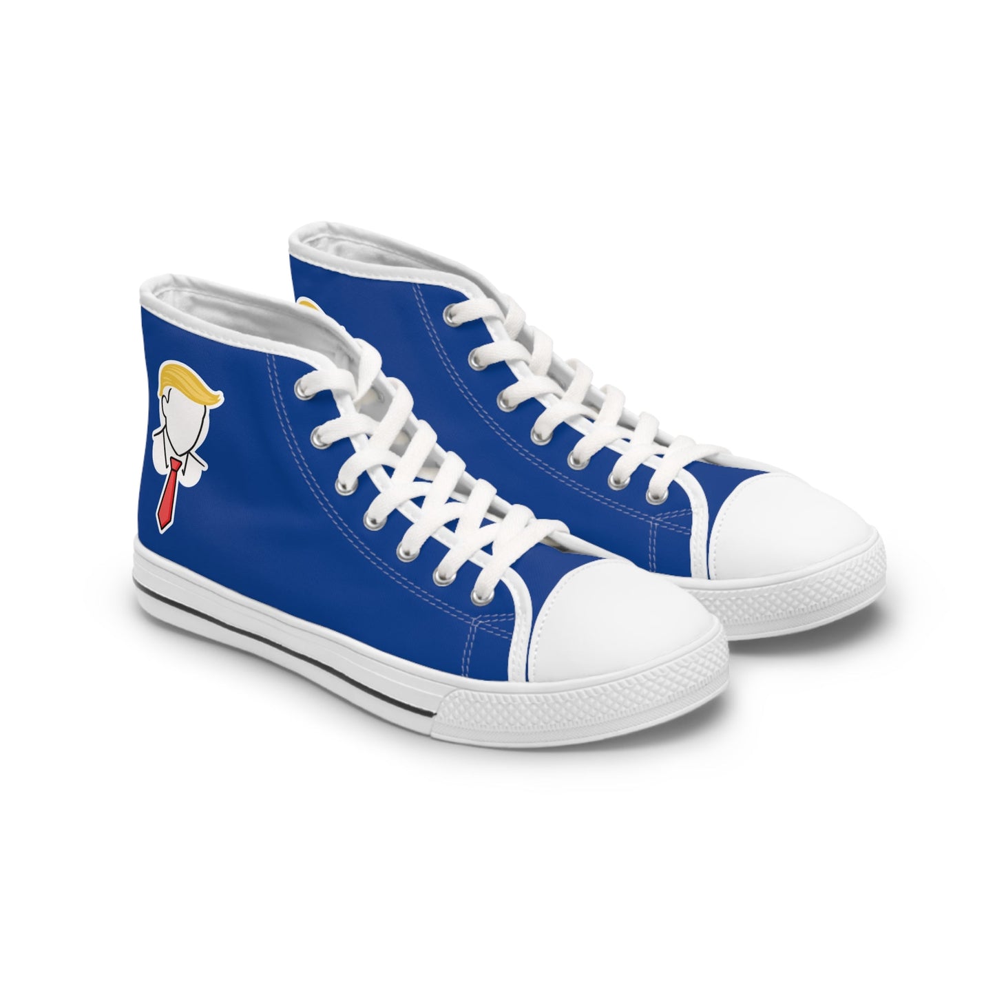 Executive Hairline Women’s High-Top Sneakers – Political Parody Statement Shoes