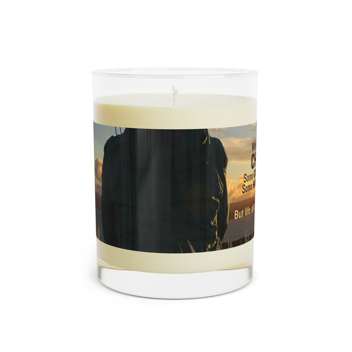 Life Comes with Cats Candle | Funny Inspirational Cat Lover Candle