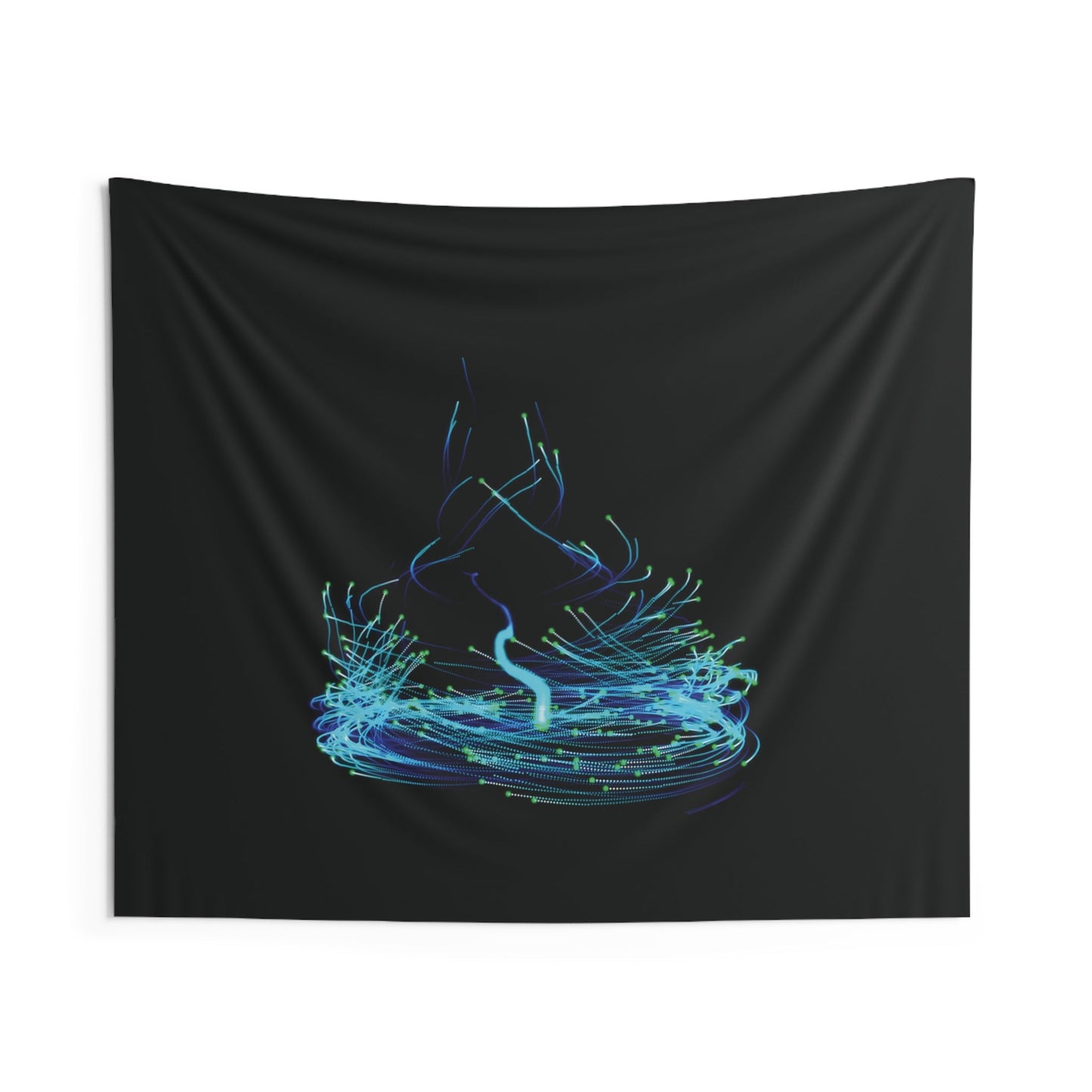spirit flame: hypervision simulation [glitch sequence] art tapestry