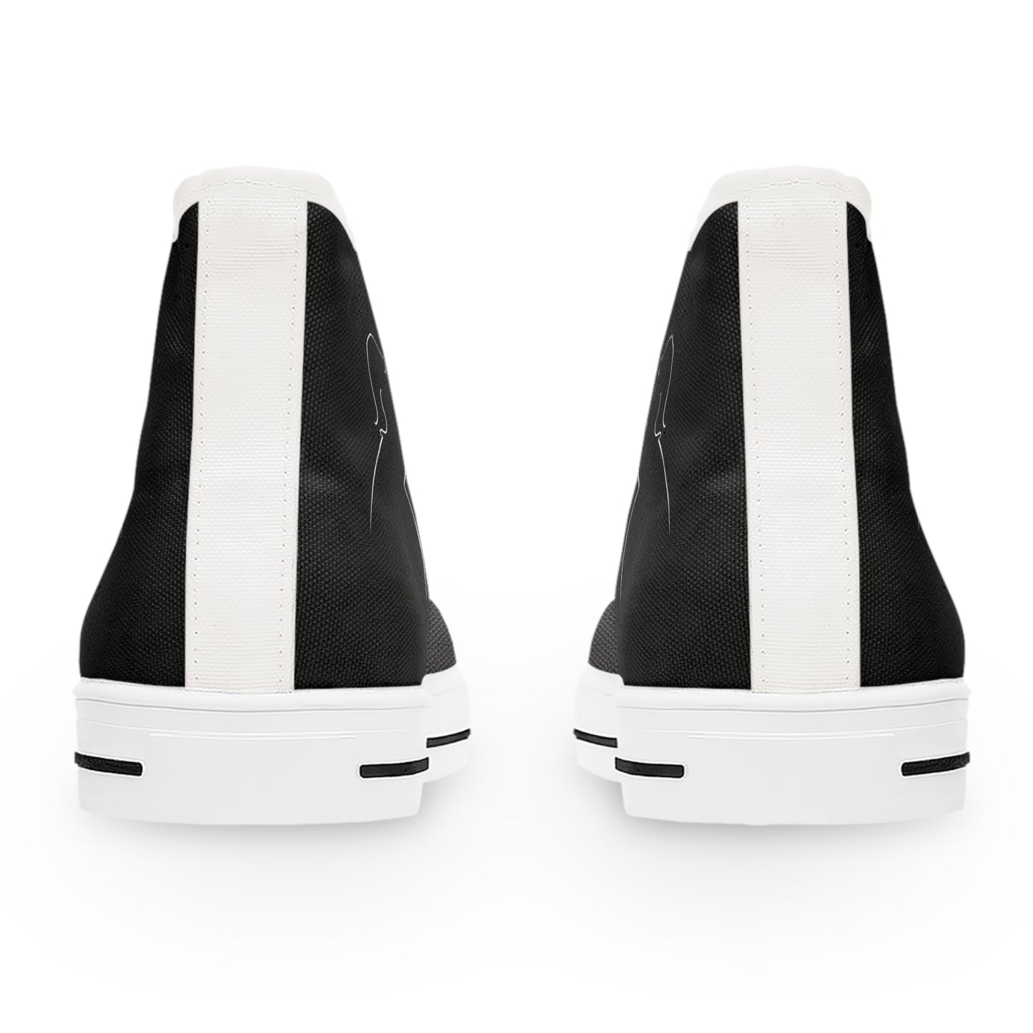 Women’s Black High-Top Sneakers – Political Parody Statement Shoes