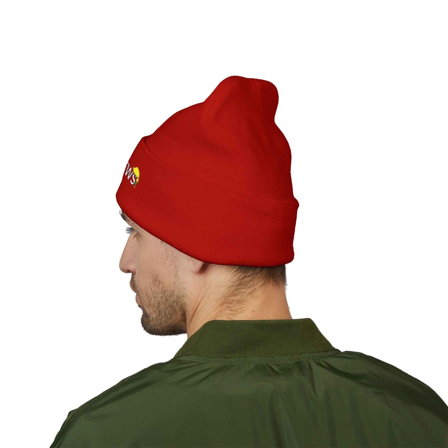 Fake News Embroidered Knit Beanie