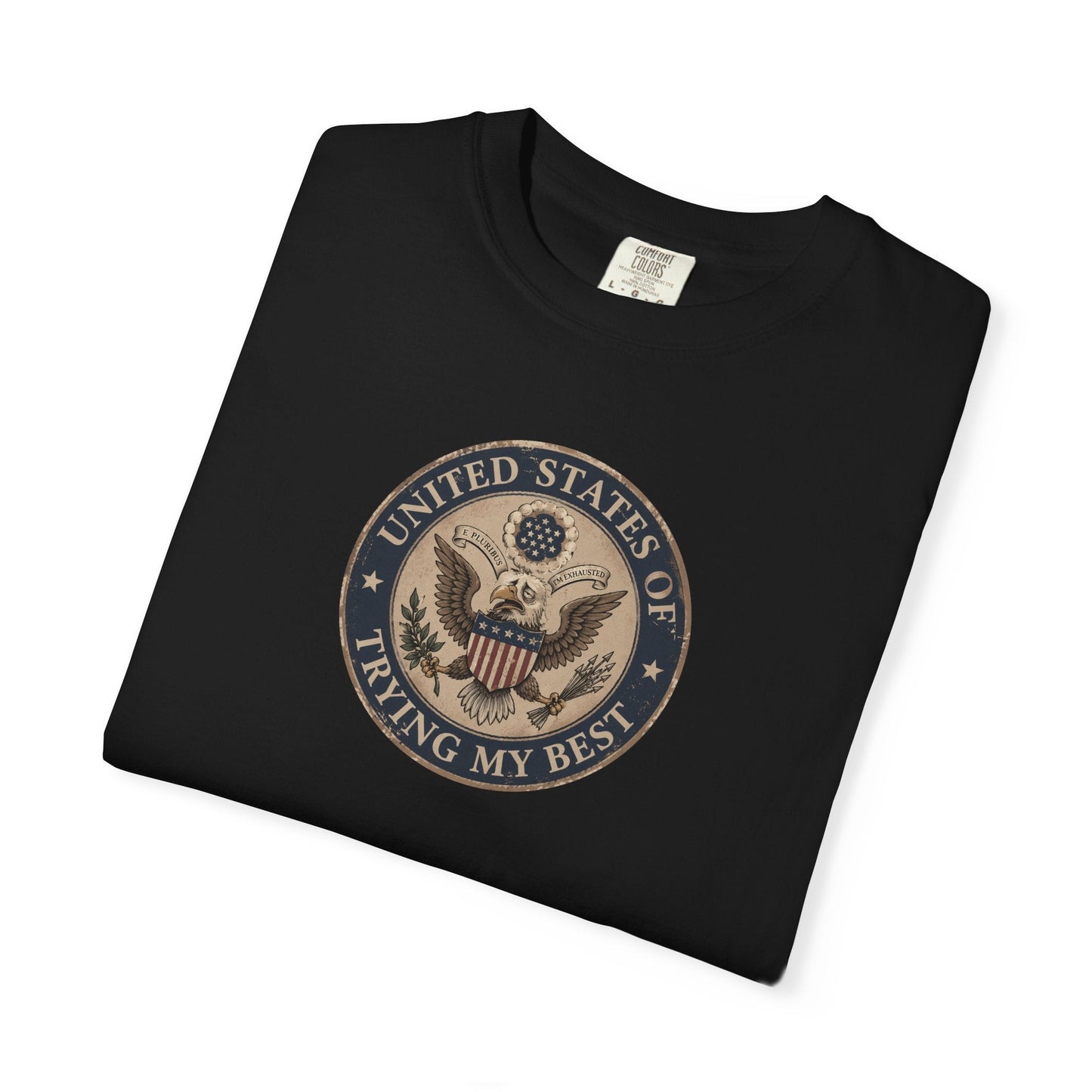 United States of Trying My Best Garment-Dyed T-Shirt
