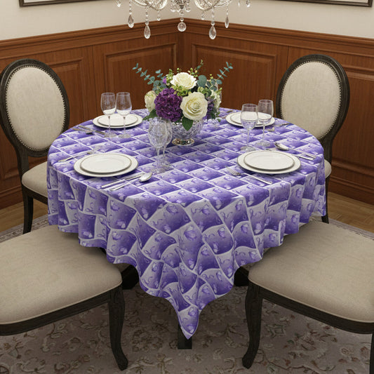 Purple Ribbon Butterfly Epilepsy Awareness Tablecloth