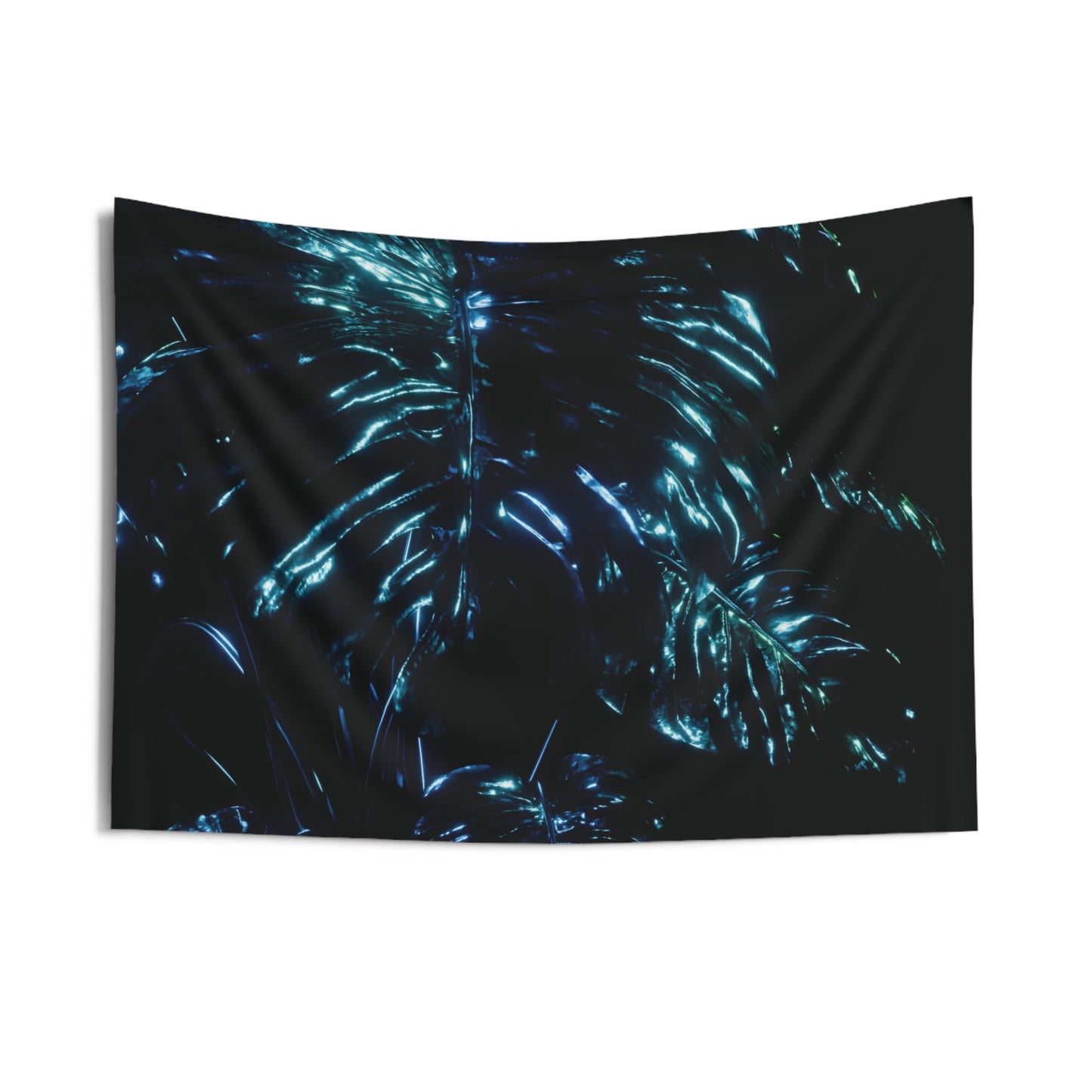 omega flora ii: viridian monstera [midnight showcase] art tapestry i