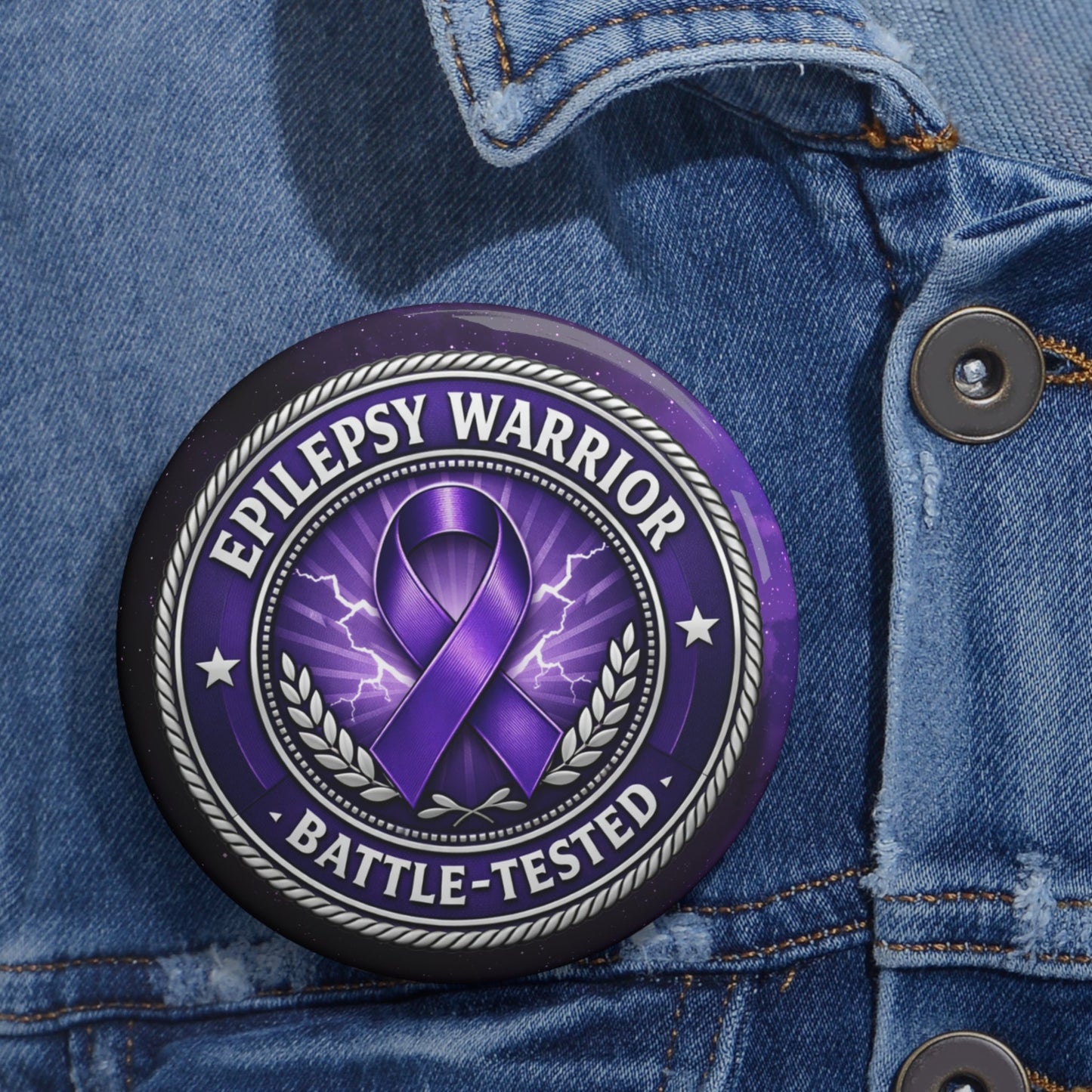 Epilepsy Warrior – Battle-Tested Pinback Button