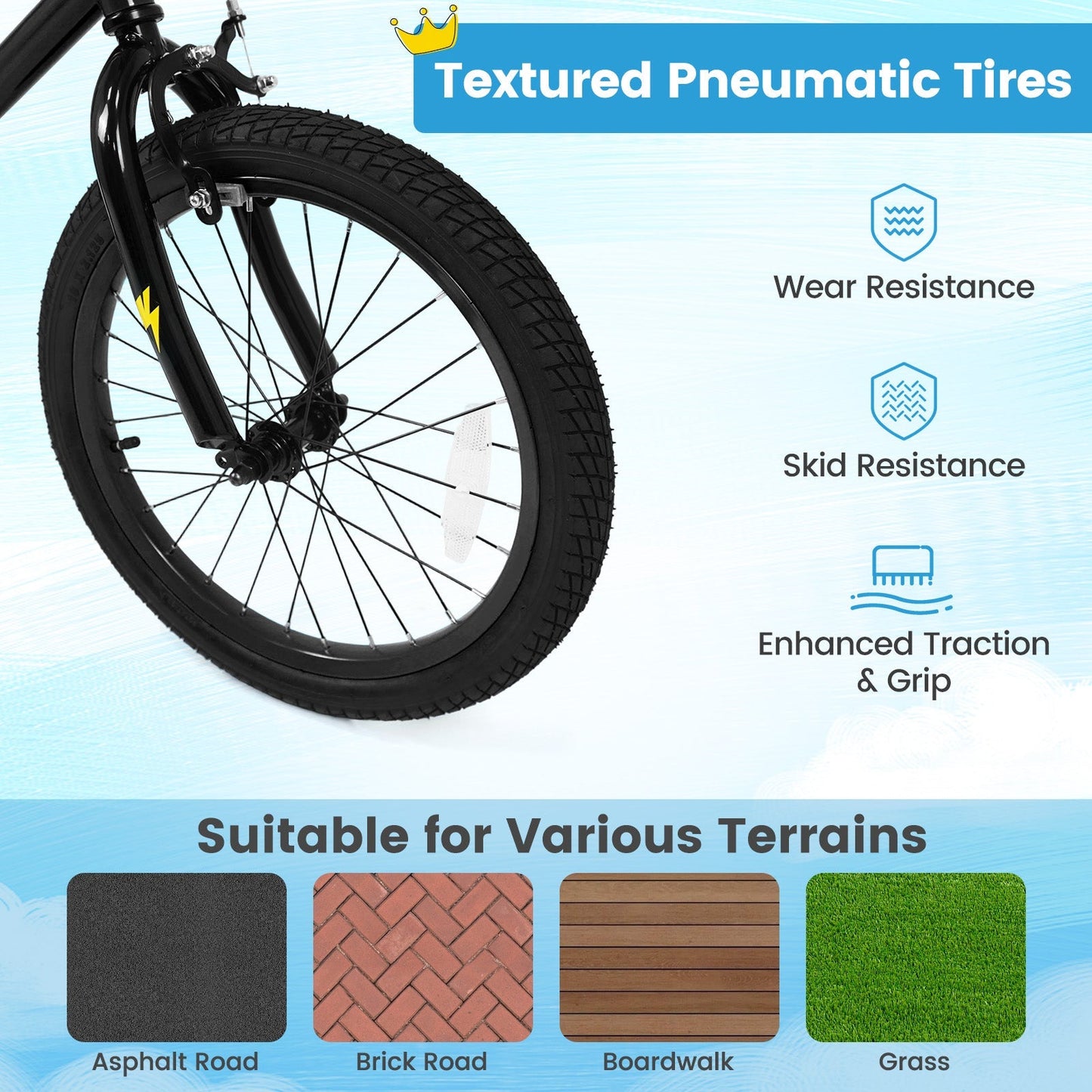18-Inch Kids Bike with Training Wheels for Ages 4-8