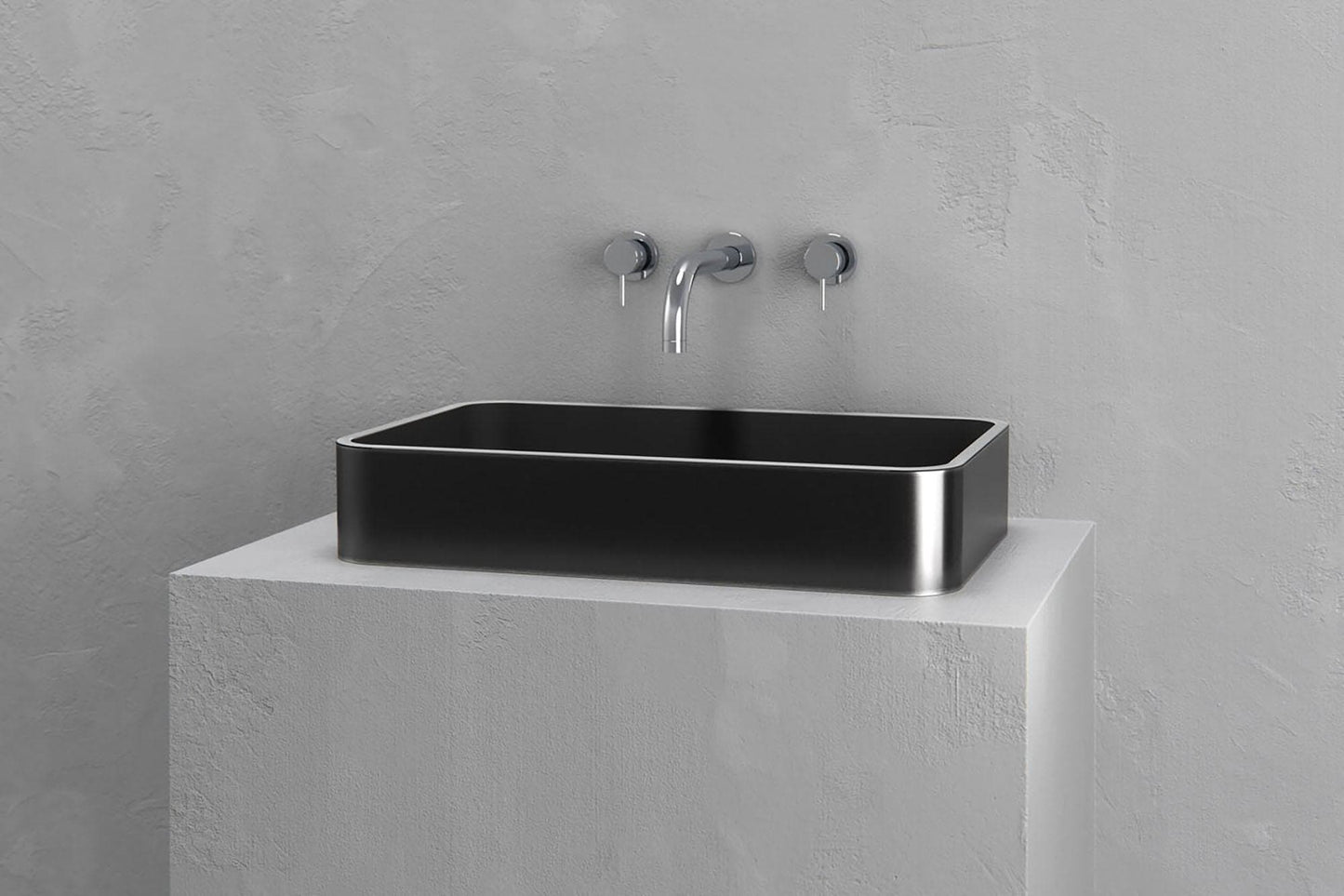 Rectangular vessel sink