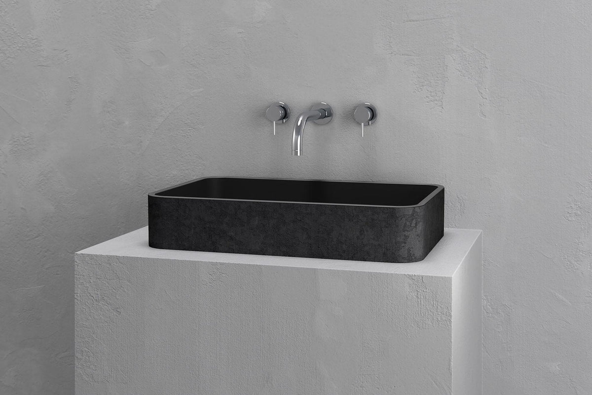 Rectangular vessel sink