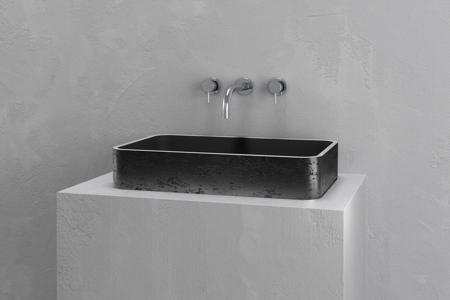 Rectangular vessel sink