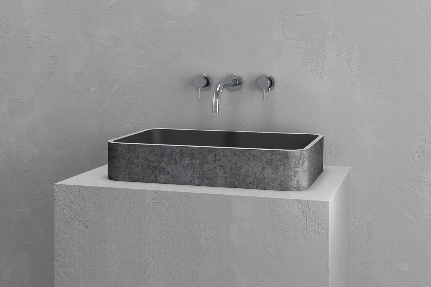 Rectangular vessel sink