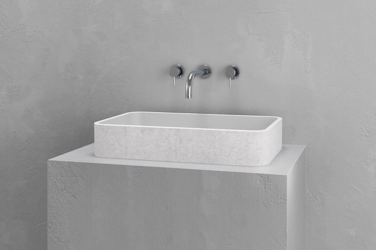 Rectangular vessel sink