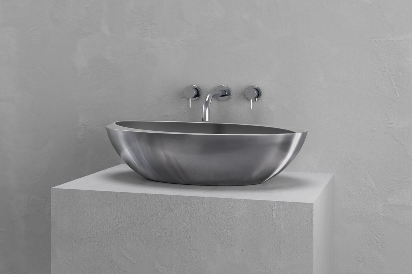 Oval vessel sink