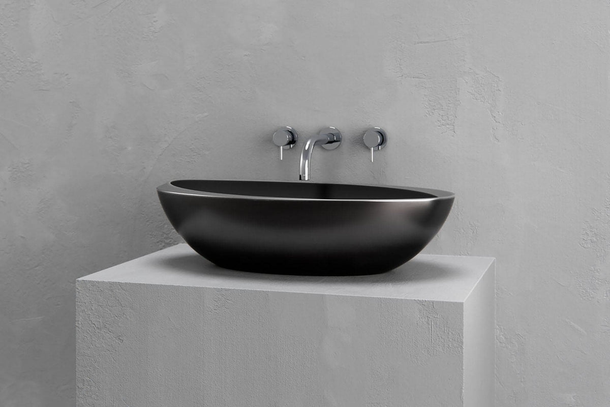 Oval vessel sink