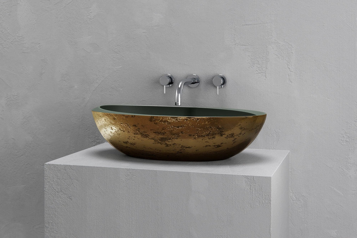 Oval vessel sink
