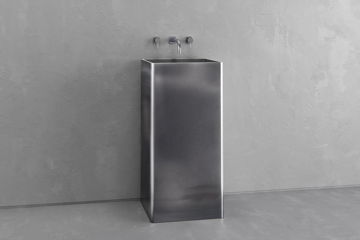 Square pedestal sink