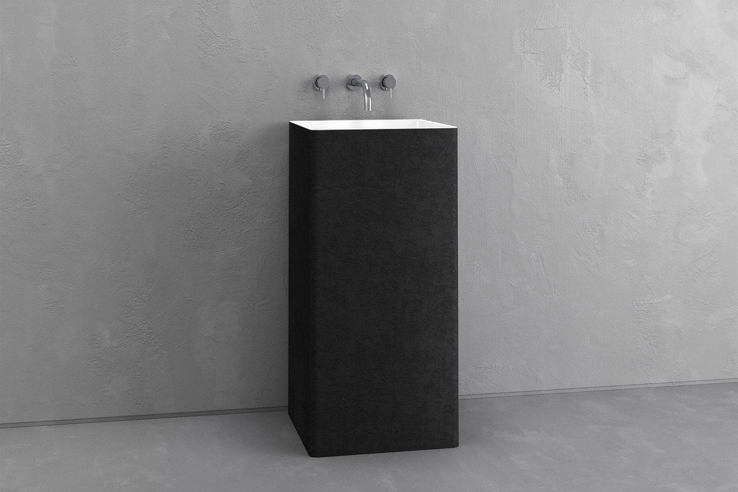 Square pedestal sink