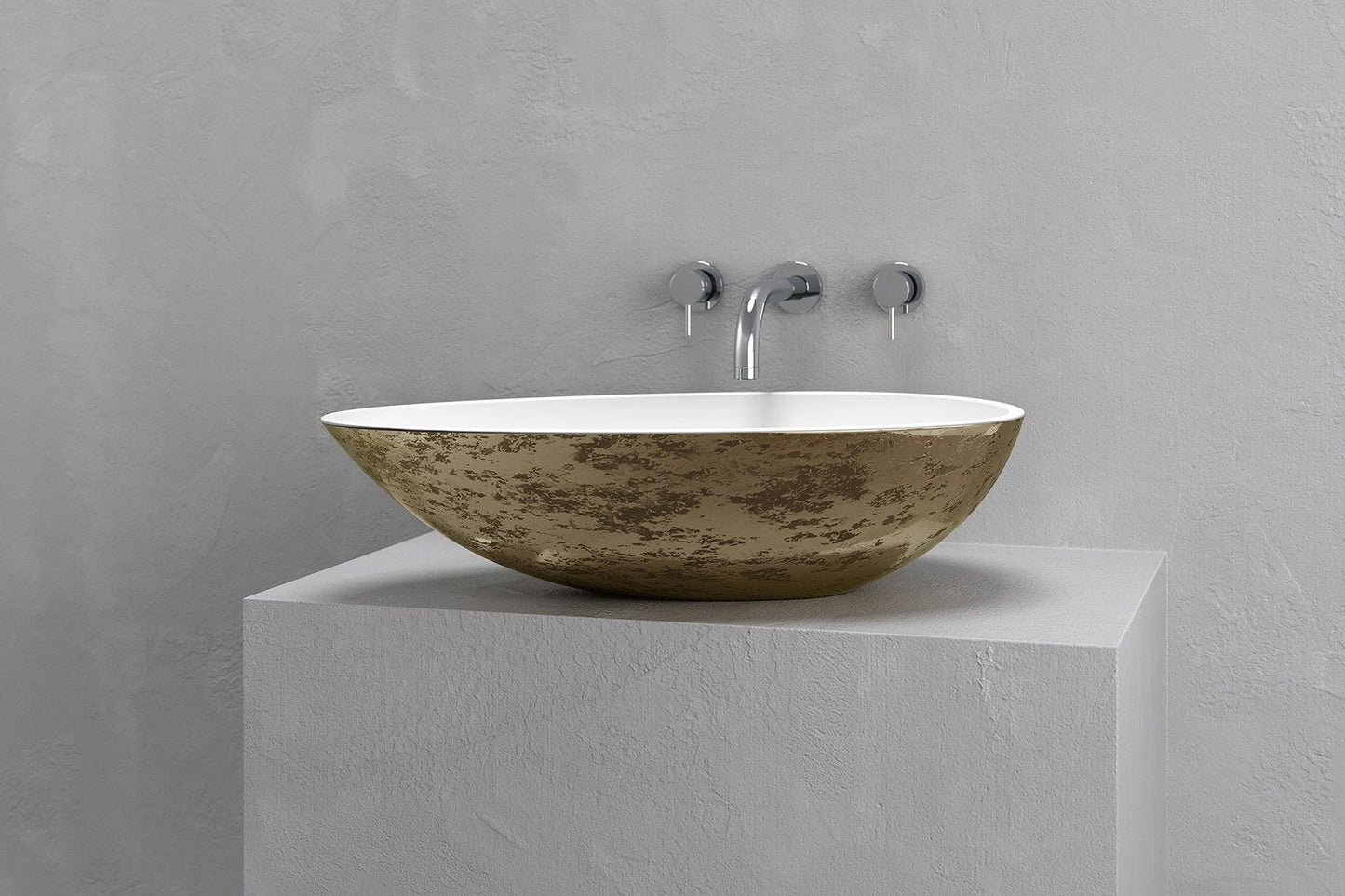 Egg shape vessel sink
