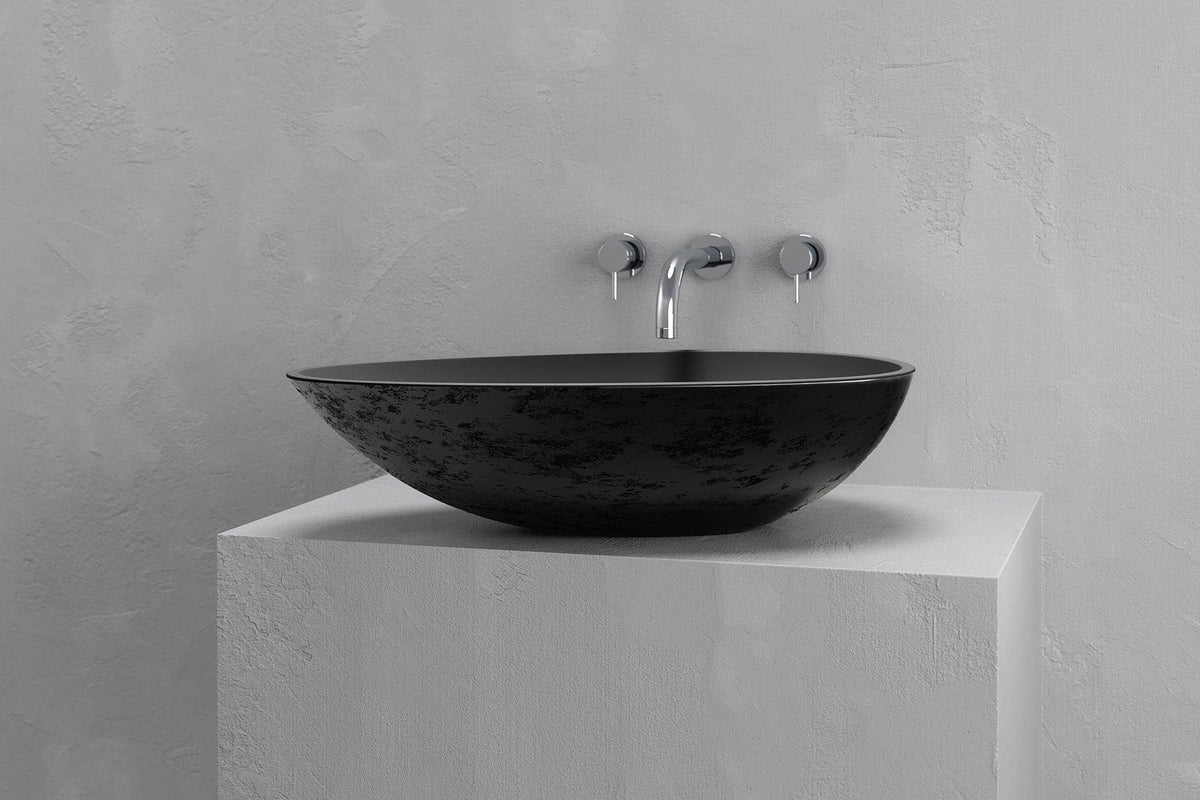 Egg shape vessel sink