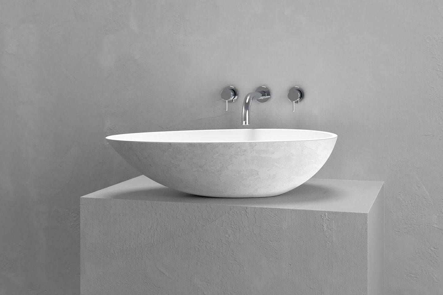 Egg shape vessel sink