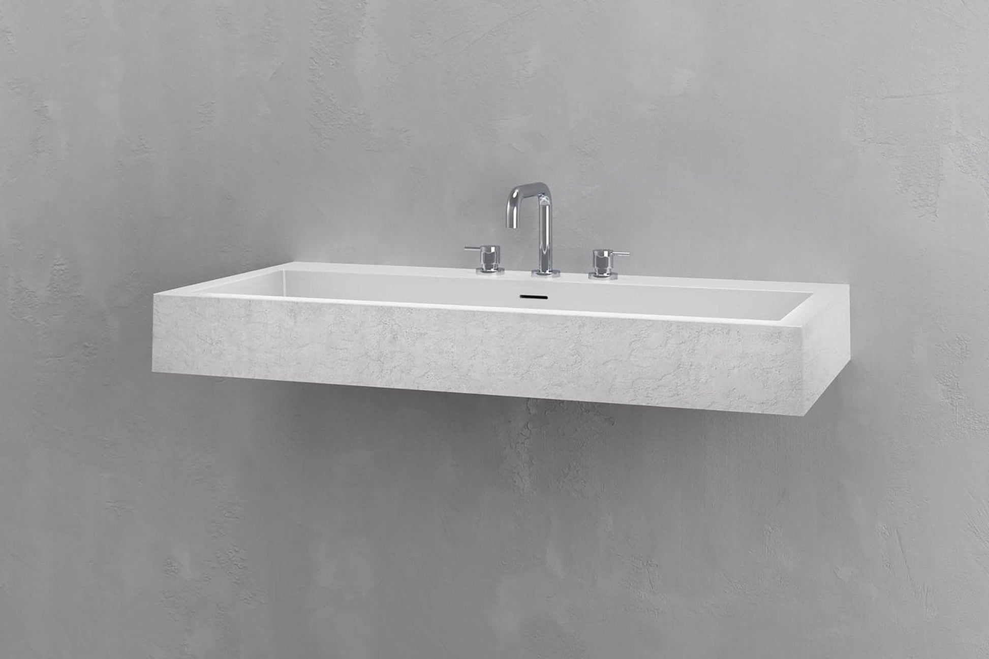 Wall Mounted Rectangular Bathroom Sink