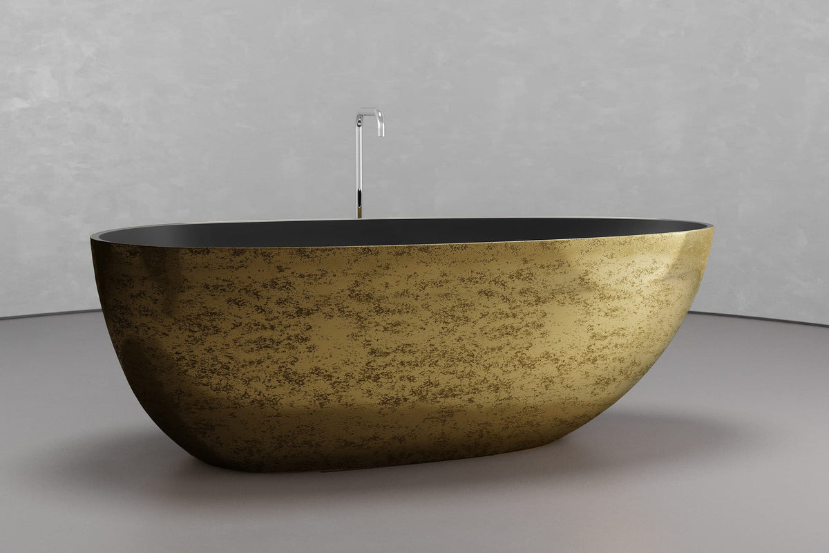 Freestanding egg shape bathtub