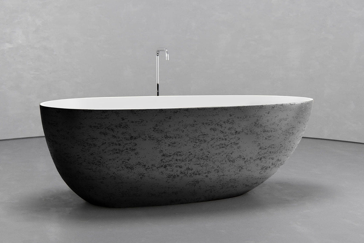 Freestanding egg shape bathtub