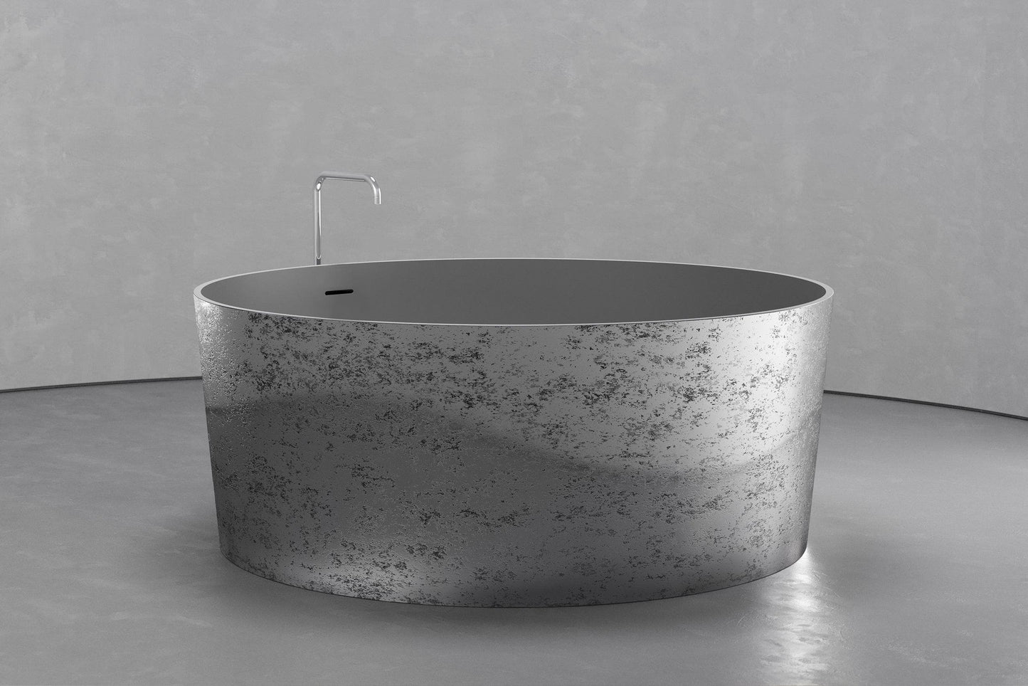 Freestanding round soaking tub