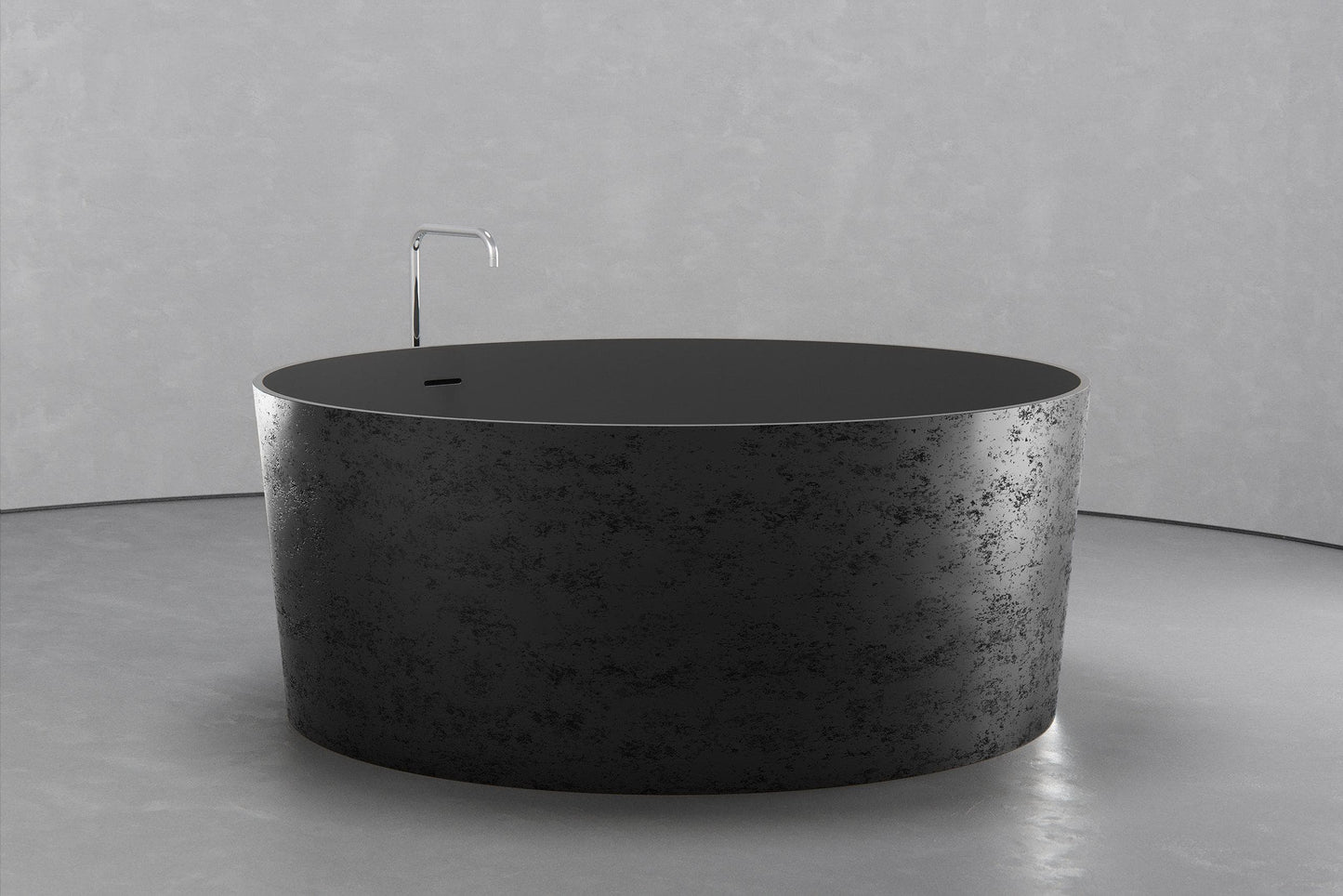 Freestanding round soaking tub