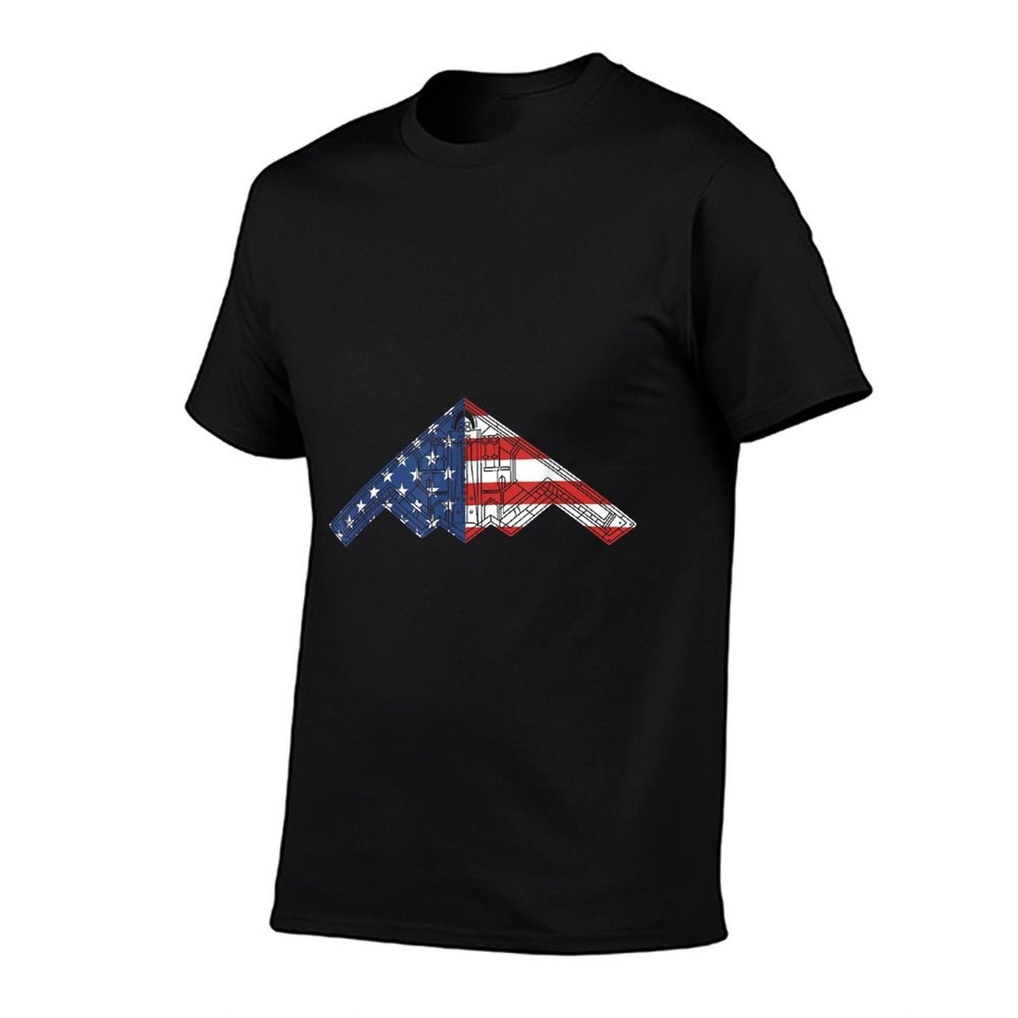 B-2 Bomber Stealth Aircraft Schematic American B2  High-quality Stitching T-Shirt