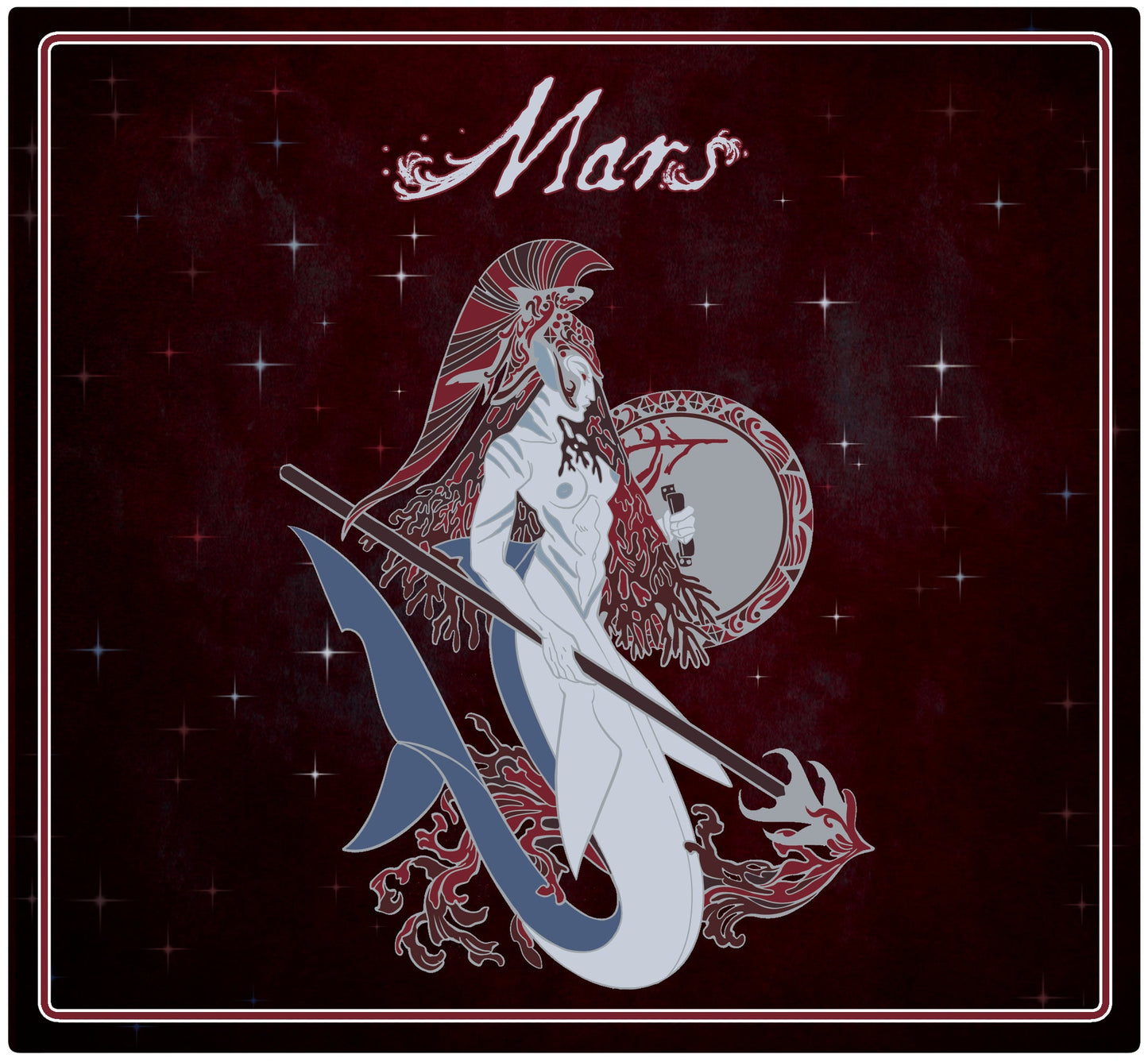Enamel Pin - Mars Celestial Mermaid