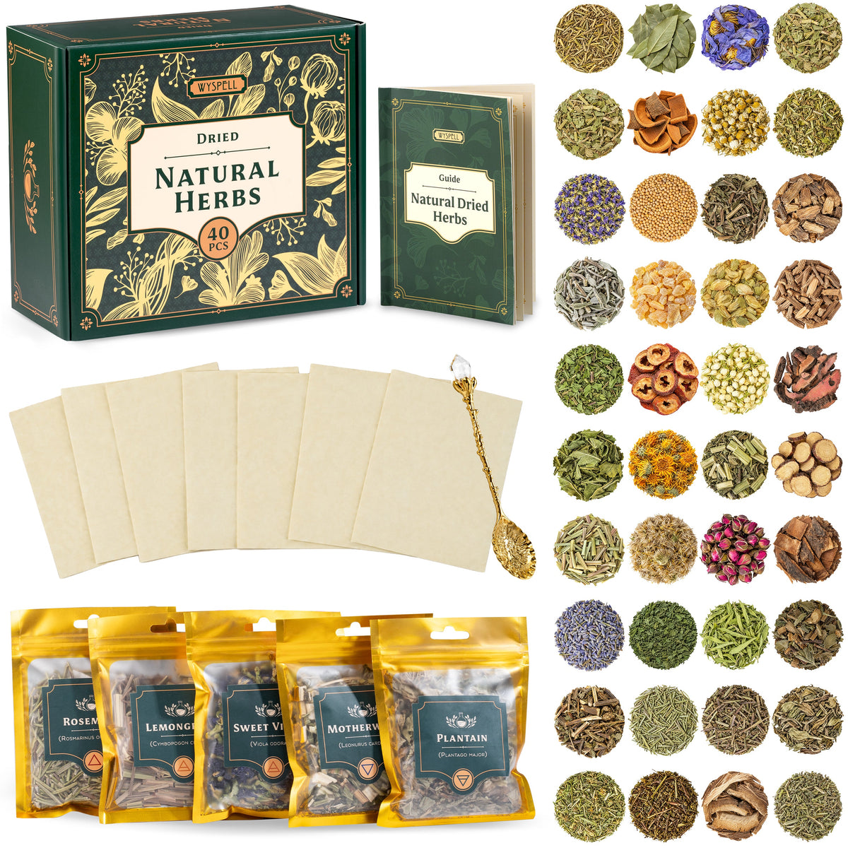 40 PCS Dried Herbs