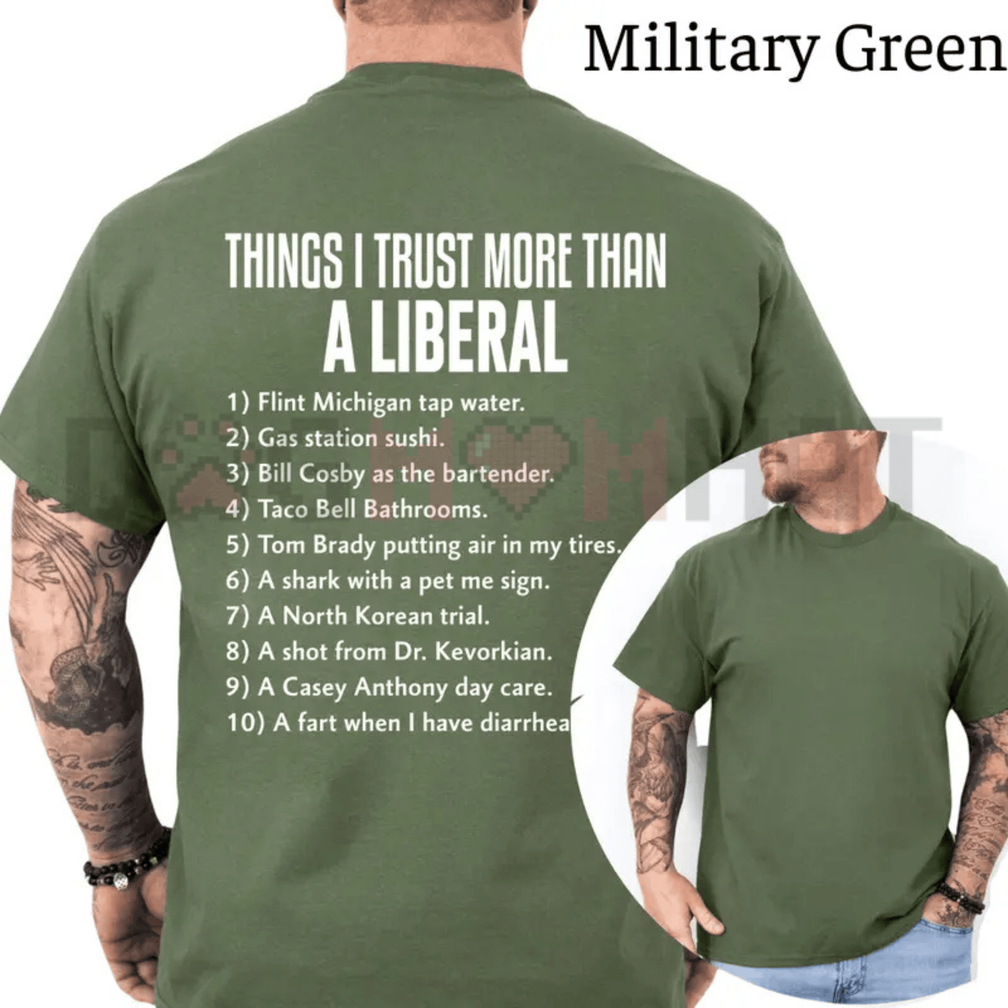 "Things I Trust More Than A Liberal" T-Shirt – Funny Patriot Men's Shirt