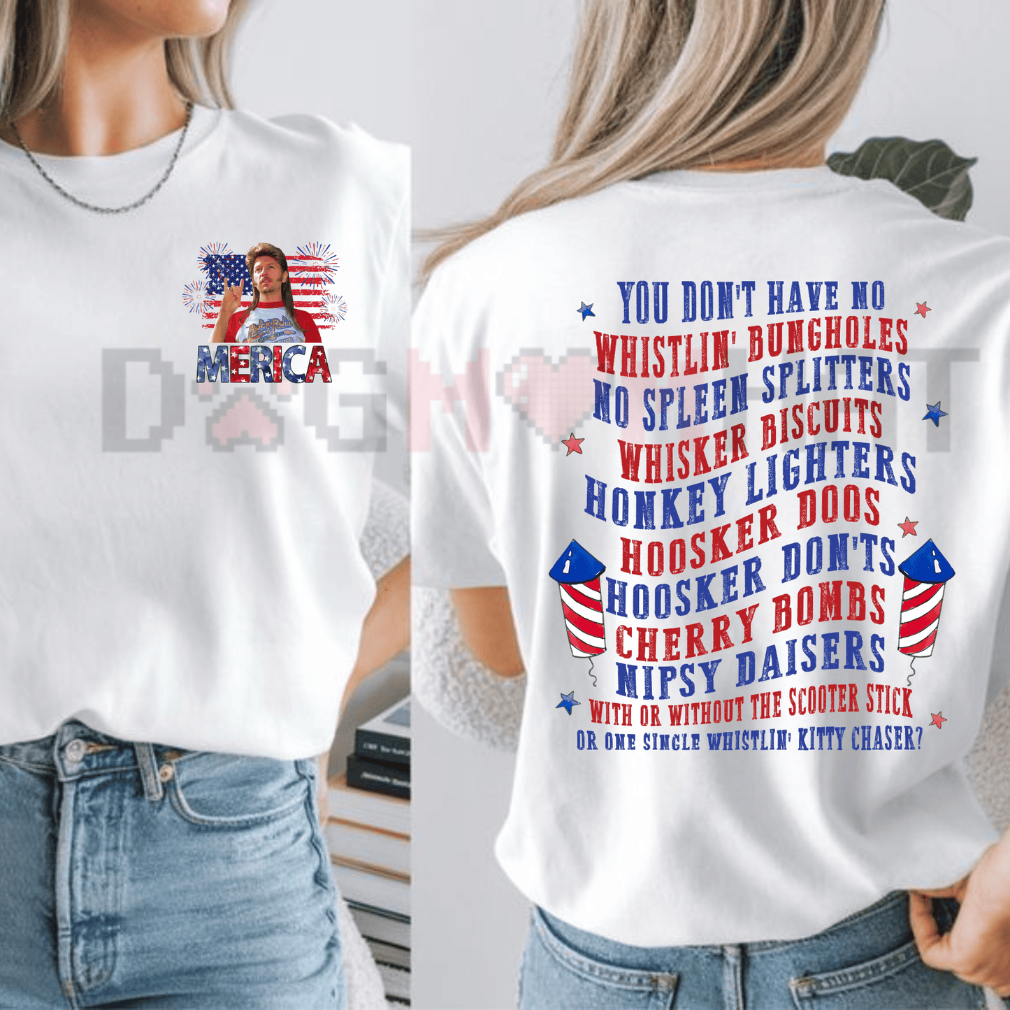"Joe Dirt Fireworks" T-Shirt – 4th of July Patriotic Comedy Tee