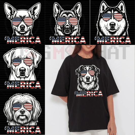 "Patriotic Pups" 4th of July Dog Lover T-Shirt