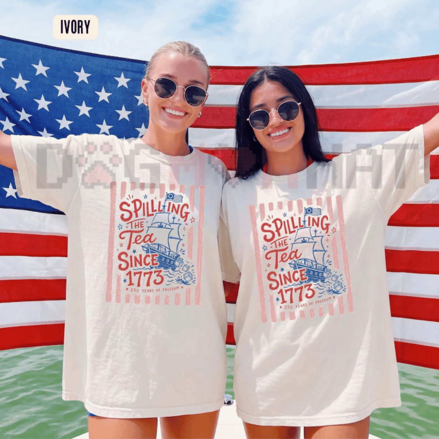 "Spilling The Tea Since 1773" T-Shirt – Preppy Patriotic Tee