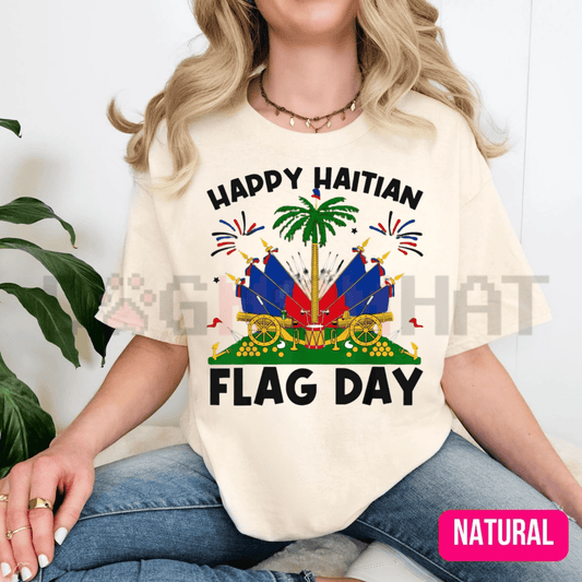 "Happy Haitian Flag Day" Patriotic T-Shirt