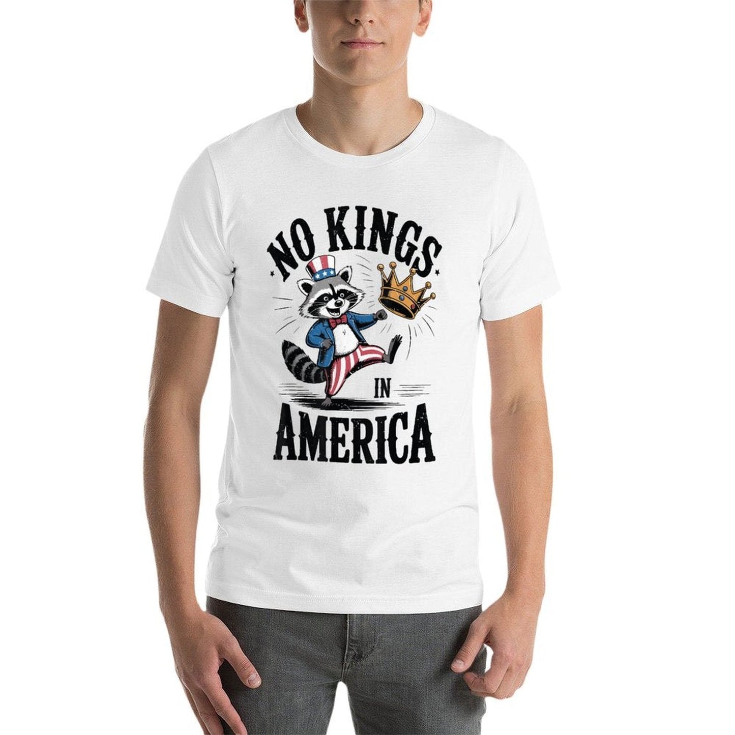 No Kings America Funny Raccoon 4th July Trash-Panda Toddler  Versatile T-Shirt