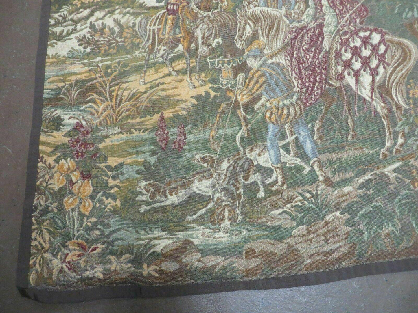 4' X 5' Vintage Tapestry Belgium Hand Loomed Victorian Nice 90f